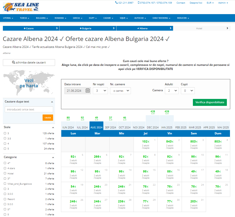 Oferte cazare Albena Bulgaria