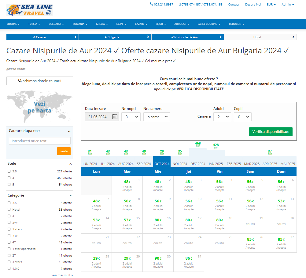 Oferte cazare Nisipurile de Aur Bulgaria