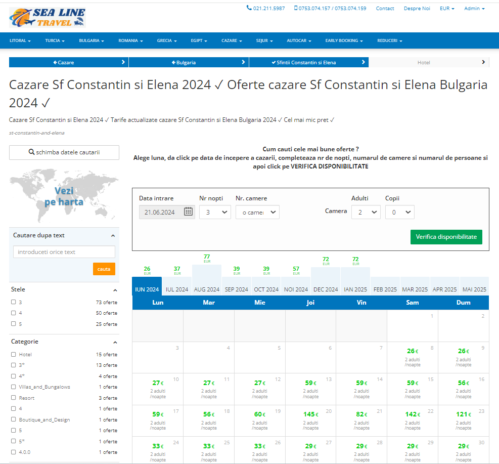 Cazare Sf Constantin si Elena